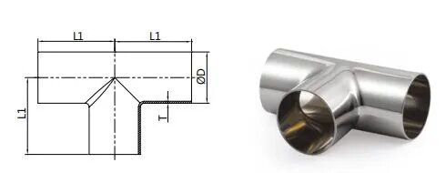 tê đều inox vi sinh